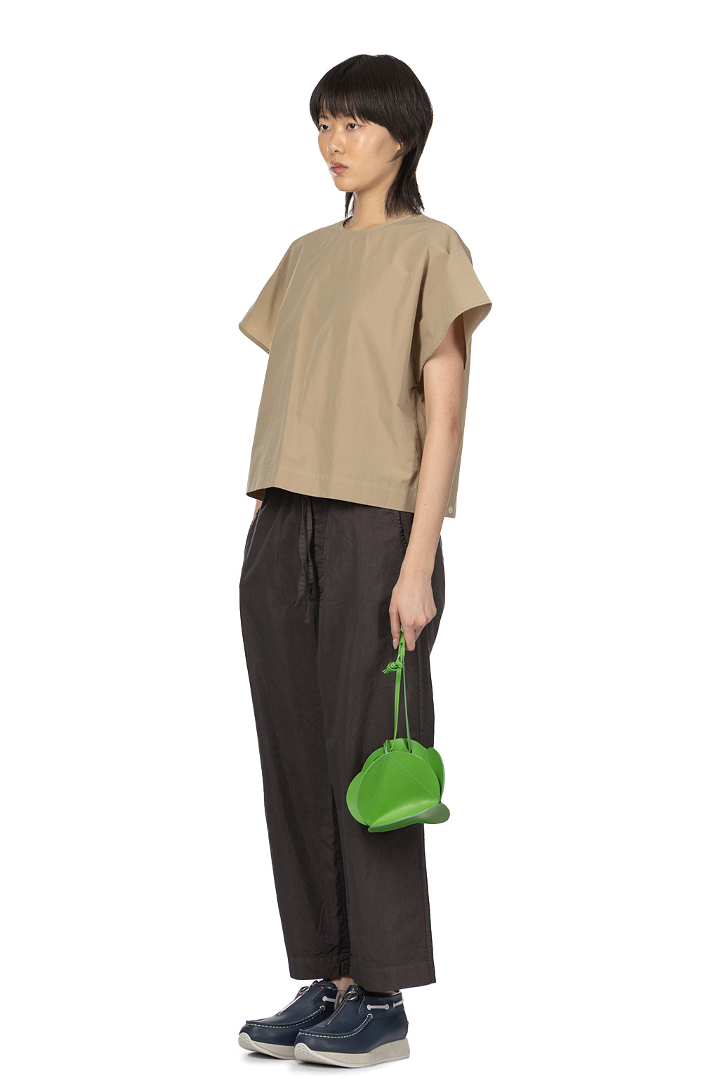 TOUJOURS - Easy Field Trousers - Charcoal Brown