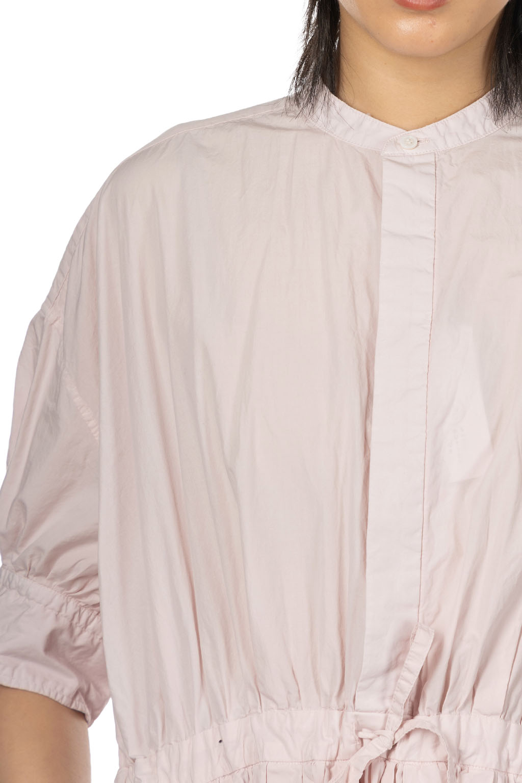 TOUJOURS - Half Bishop Sleeve String Dress - Shell Pink
