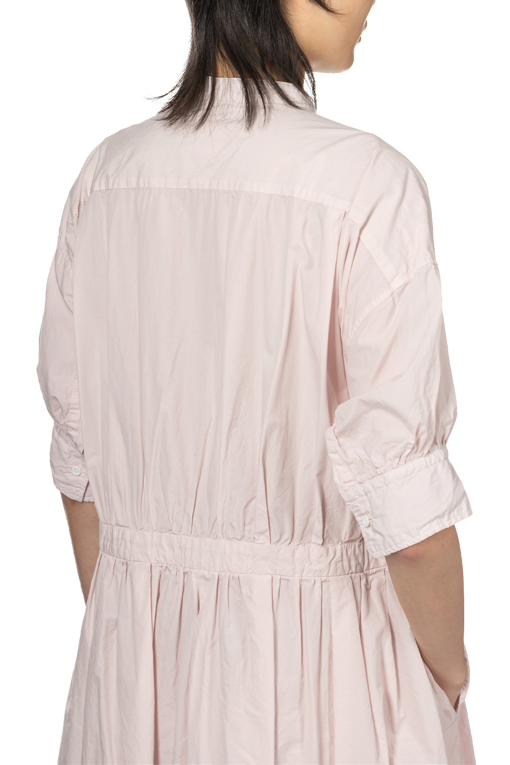 TOUJOURS - Half Bishop Sleeve String Dress - Shell Pink