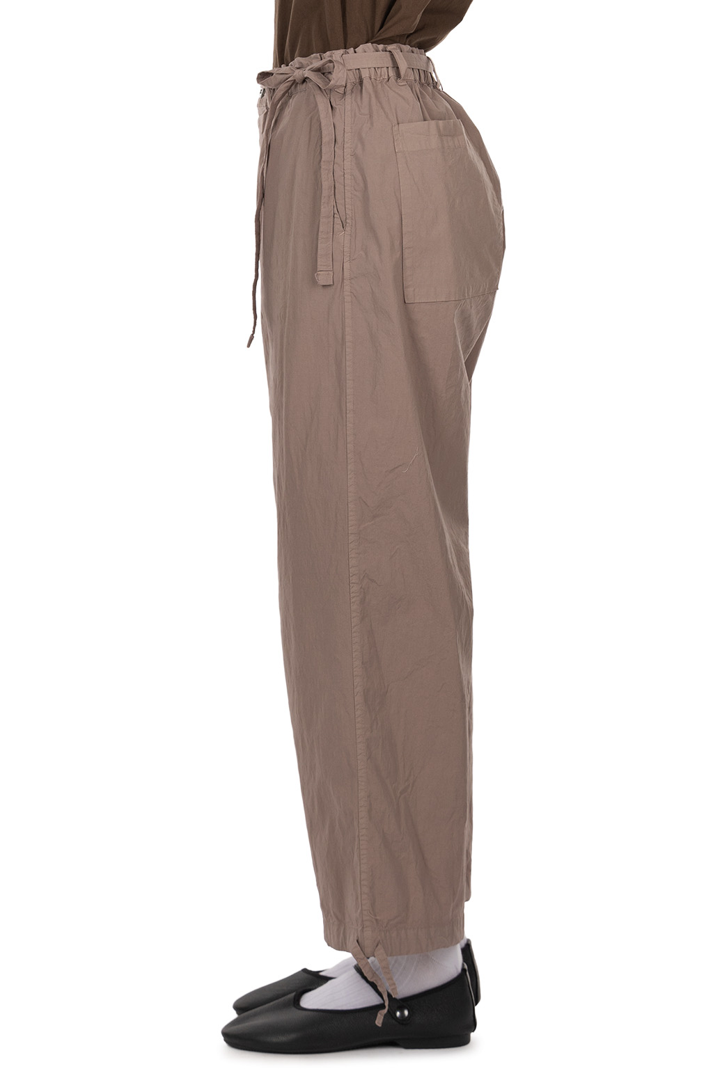 TOUJOURS - String Belt Trousers - Taupe