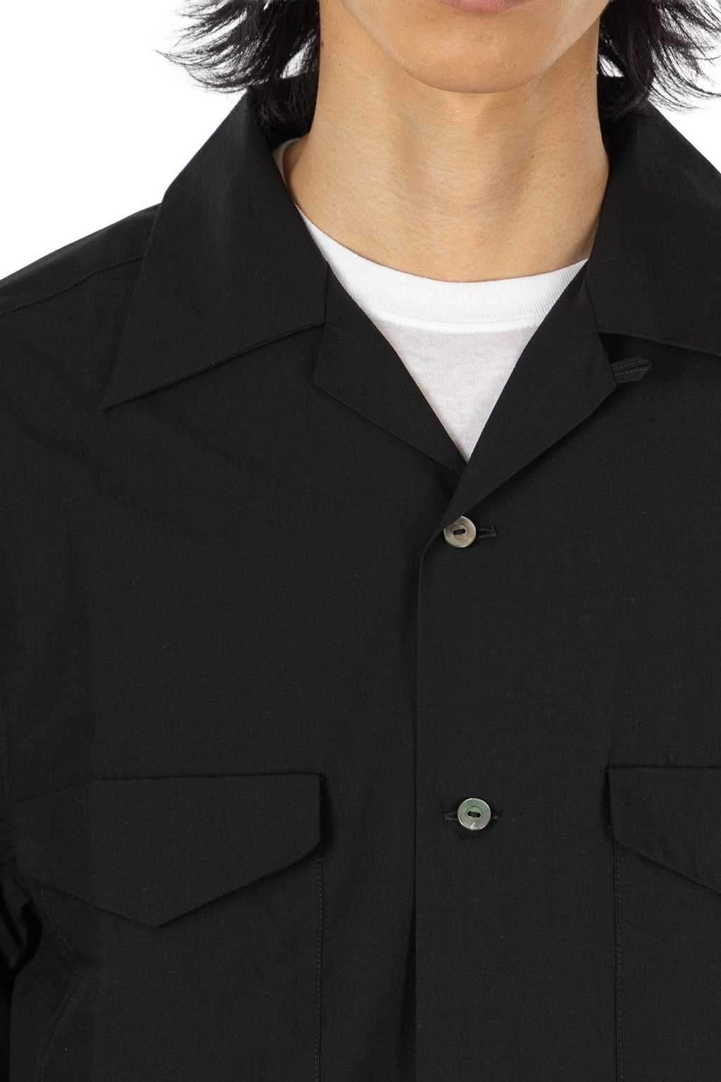 Taiga Takahashi - Lot. 101 Open Collar Shirt- Black