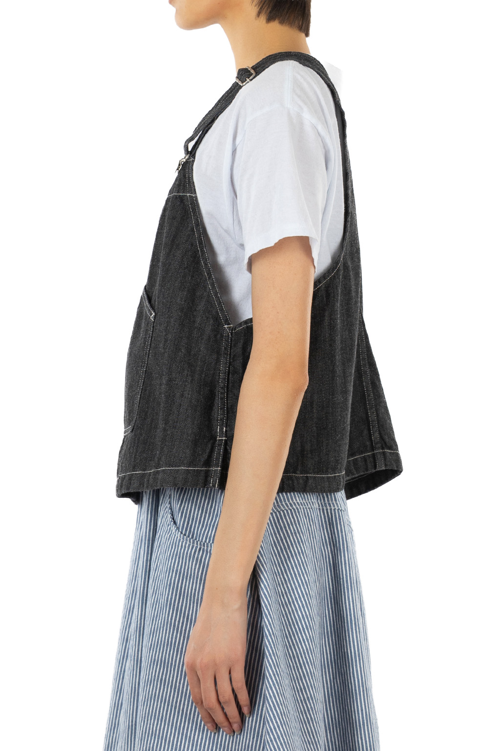 Tigre Brocante - 11oz Black Denim Workman Bib Vest