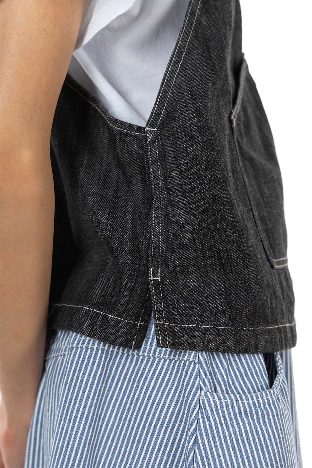 Tigre Brocante - 11oz Black Denim Workman Bib Vest