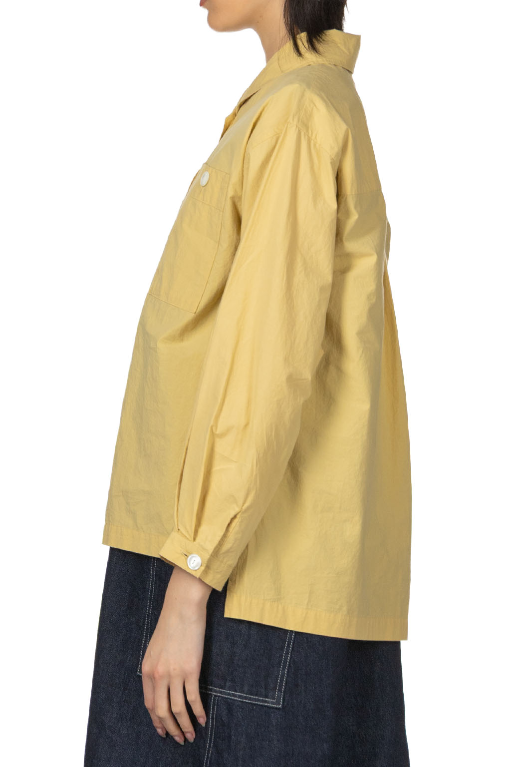 Tigre Brocante - 80 Typewriter Collar Shawl Shirt - Yellow