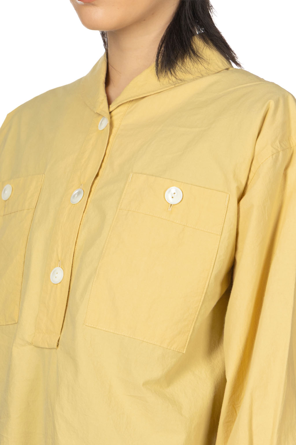 Tigre Brocante - 80 Typewriter Collar Shawl Shirt - Yellow