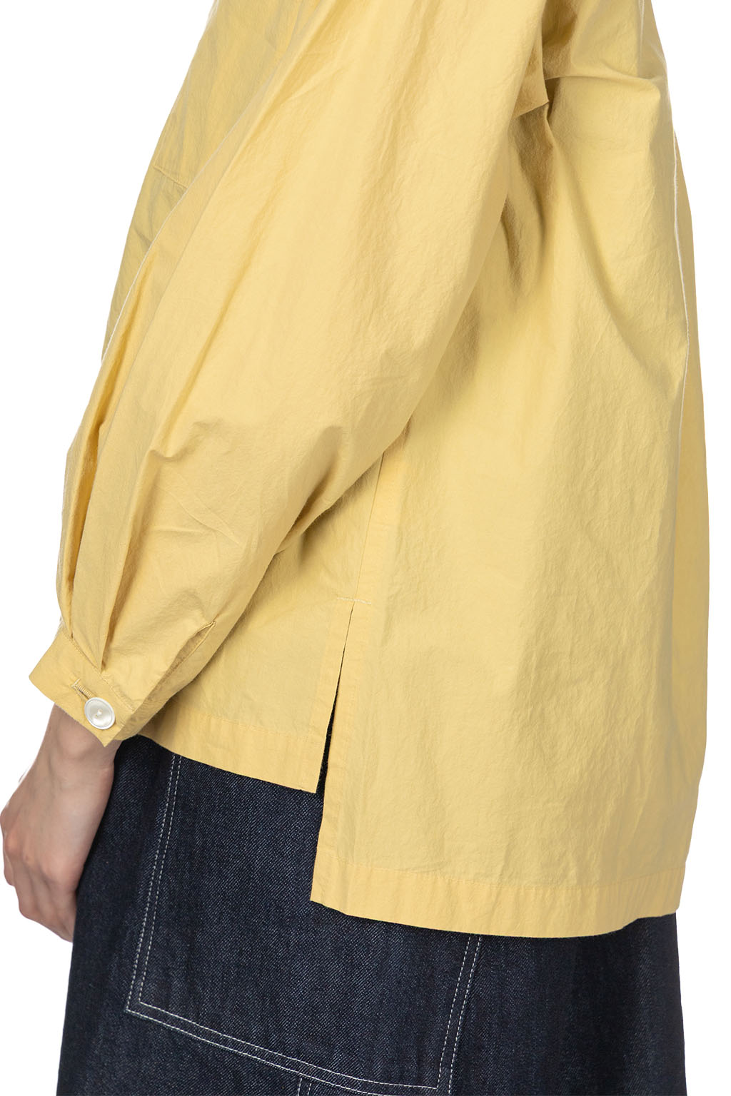 Tigre Brocante - 80 Typewriter Collar Shawl Shirt - Yellow