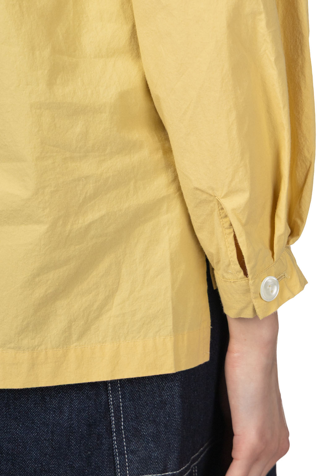 Tigre Brocante - 80 Typewriter Collar Shawl Shirt - Yellow