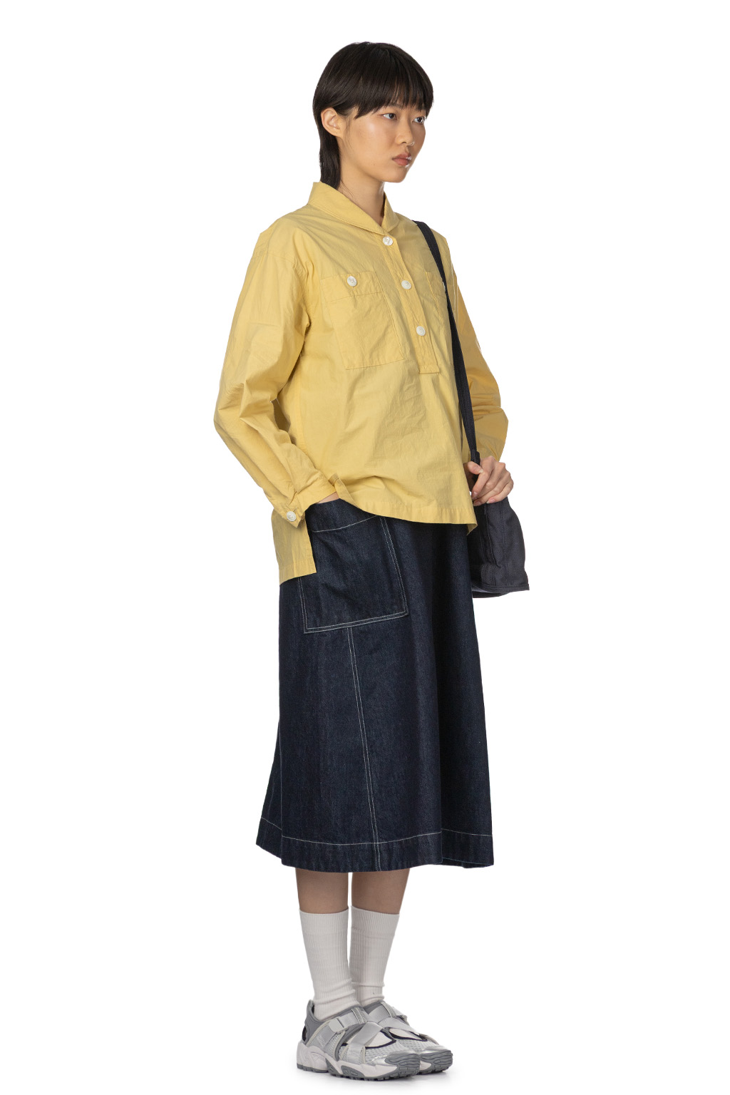 Tigre Brocante - 80 Typewriter Collar Shawl Shirt - Yellow
