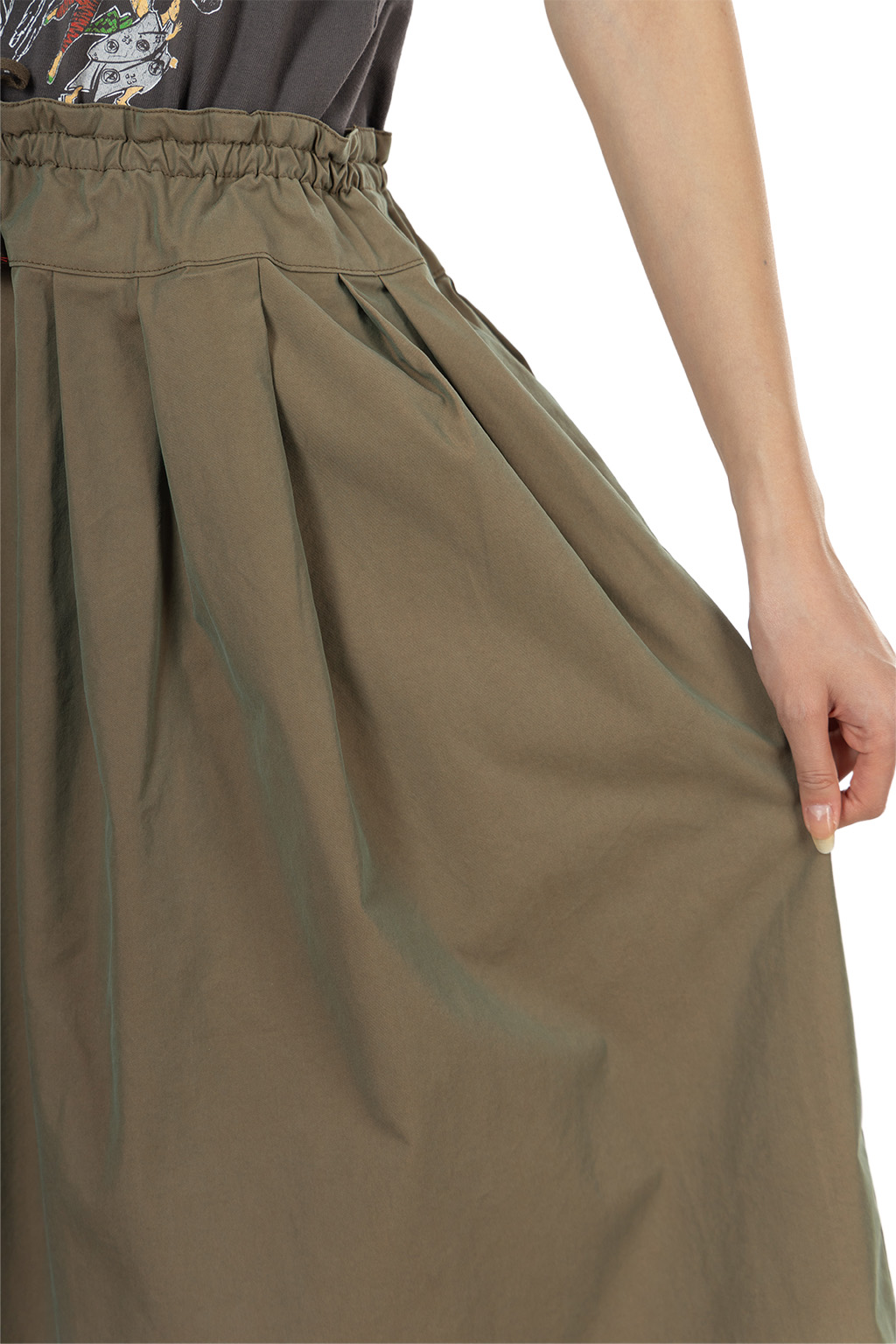 Tigre Brocante - Cotton Polyester Gabardine Long Skirt