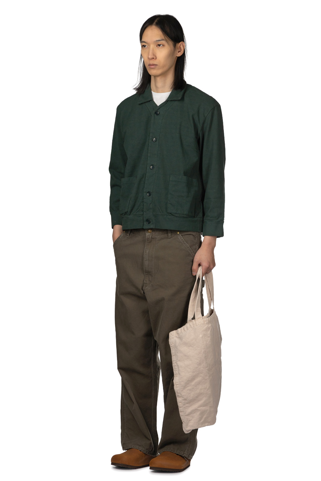 Tigre Brocante - Hard Jersey Old School Skipper Cardigan - Green