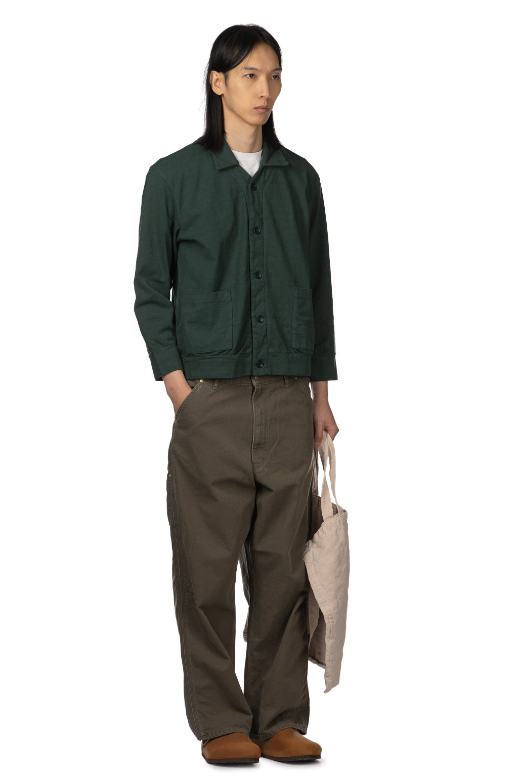 Tigre Brocante - Hard Jersey Old School Skipper Cardigan - Green