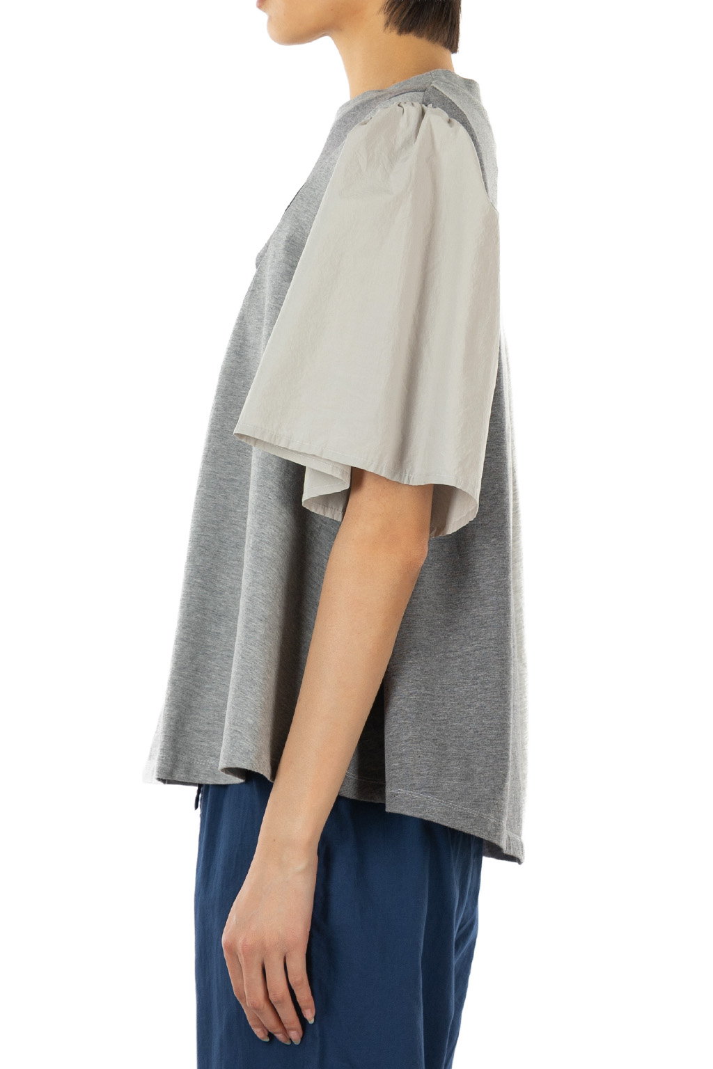 Tigre Brocante - Heather Grey Panel Tunic T-Shirt - Grey