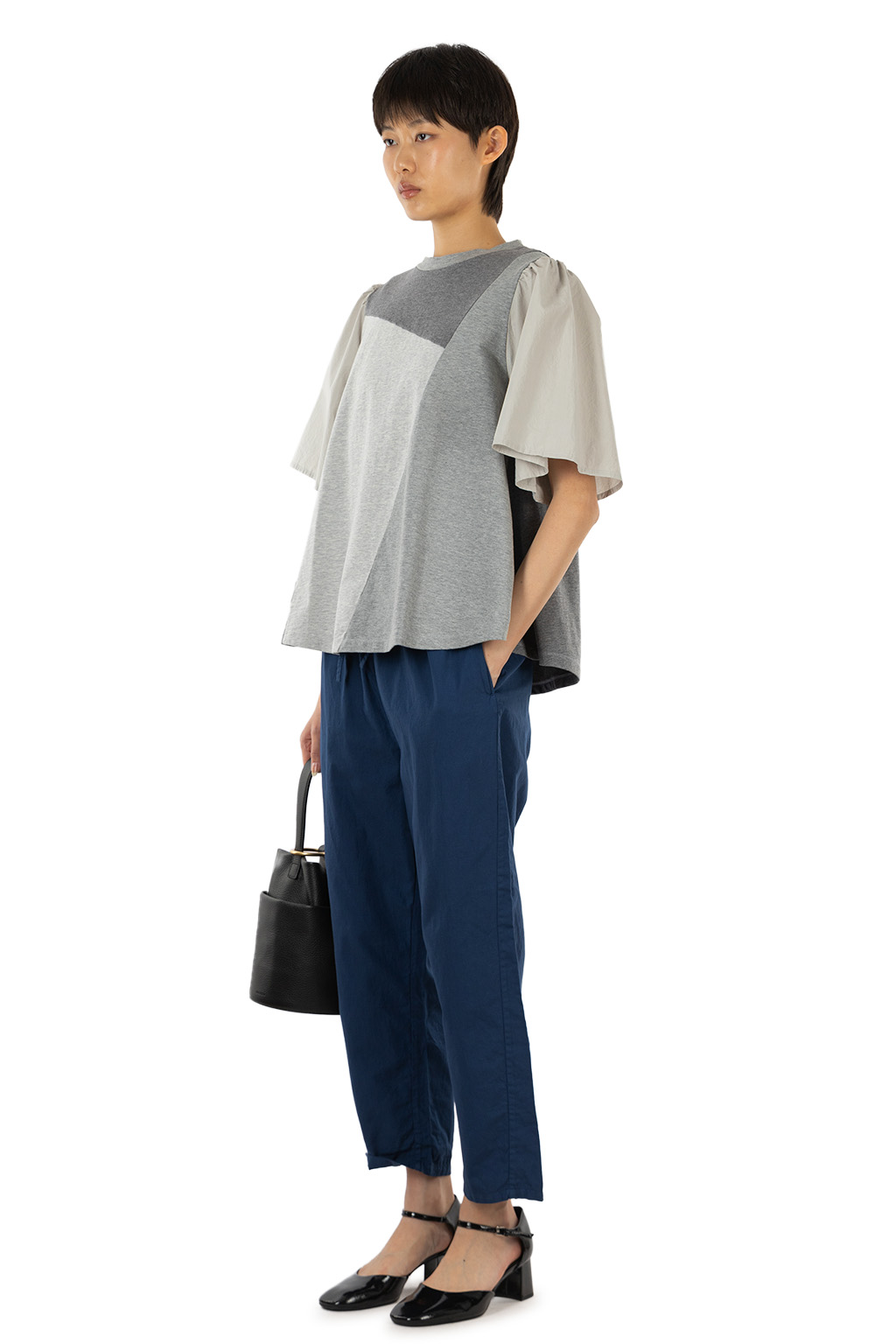 Tigre Brocante - Heather Grey Panel Tunic T-Shirt - Grey