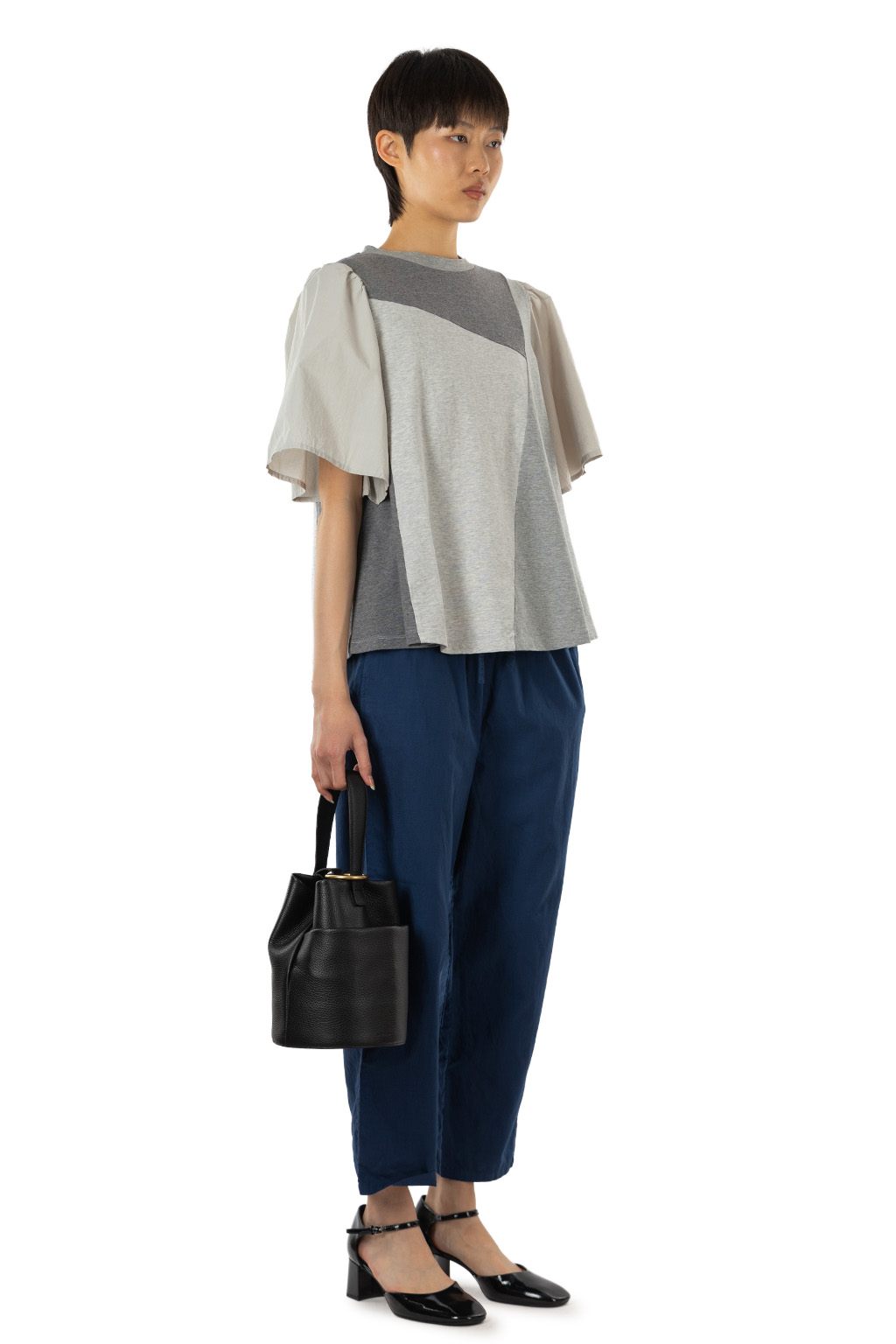 Tigre Brocante - Heather Grey Panel Tunic T-Shirt - Grey