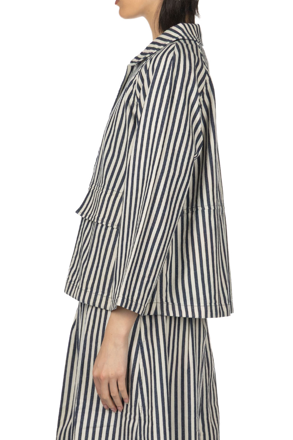 Tigre Brocante - Hickory Big Collar Raglan Jacket - Indigo
