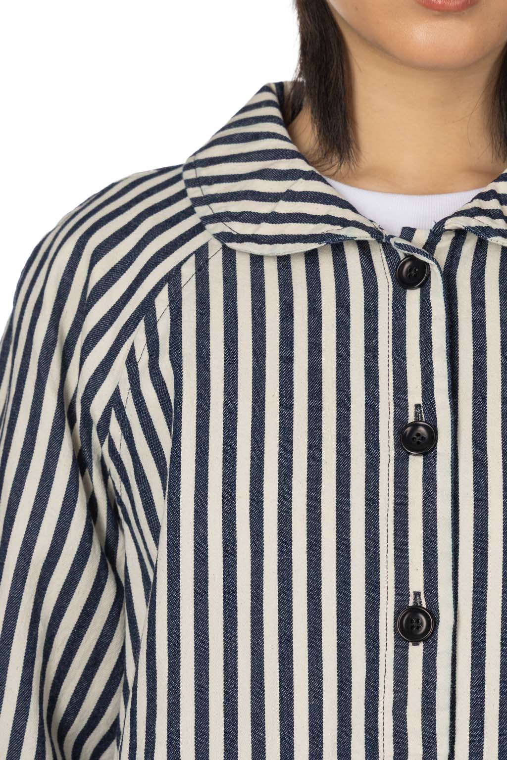 Tigre Brocante - Hickory Big Collar Raglan Jacket - Indigo