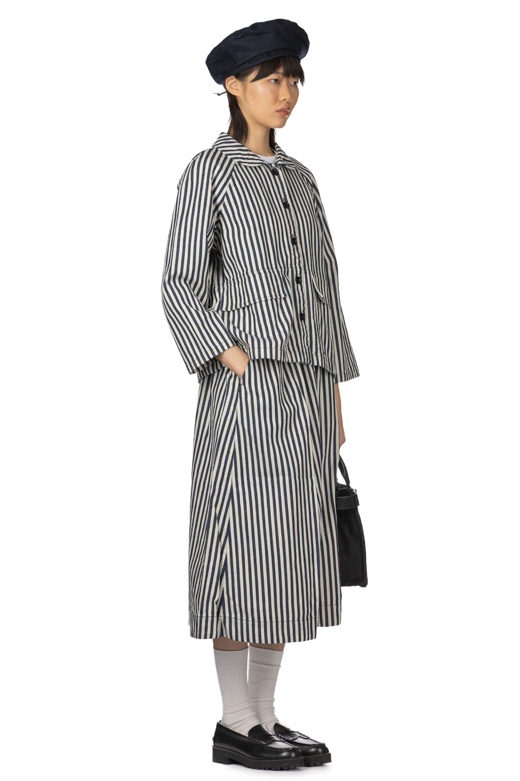 Tigre Brocante - Hickory Big Collar Raglan Jacket - Indigo