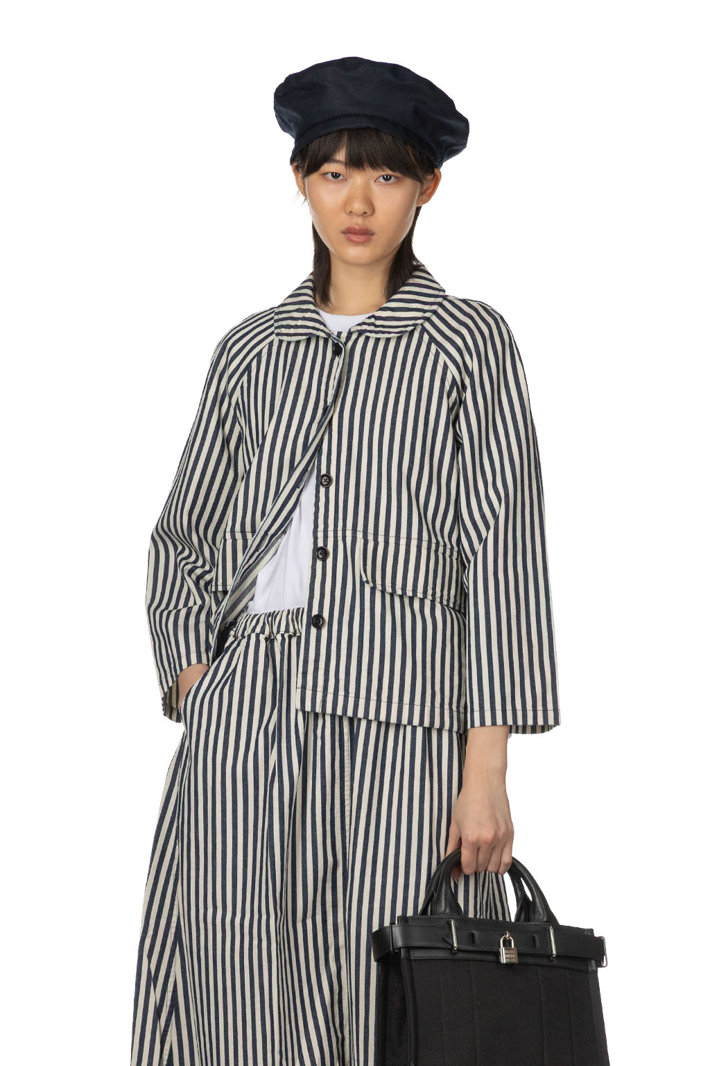 Tigre Brocante - Hickory Big Collar Raglan Jacket - Indigo