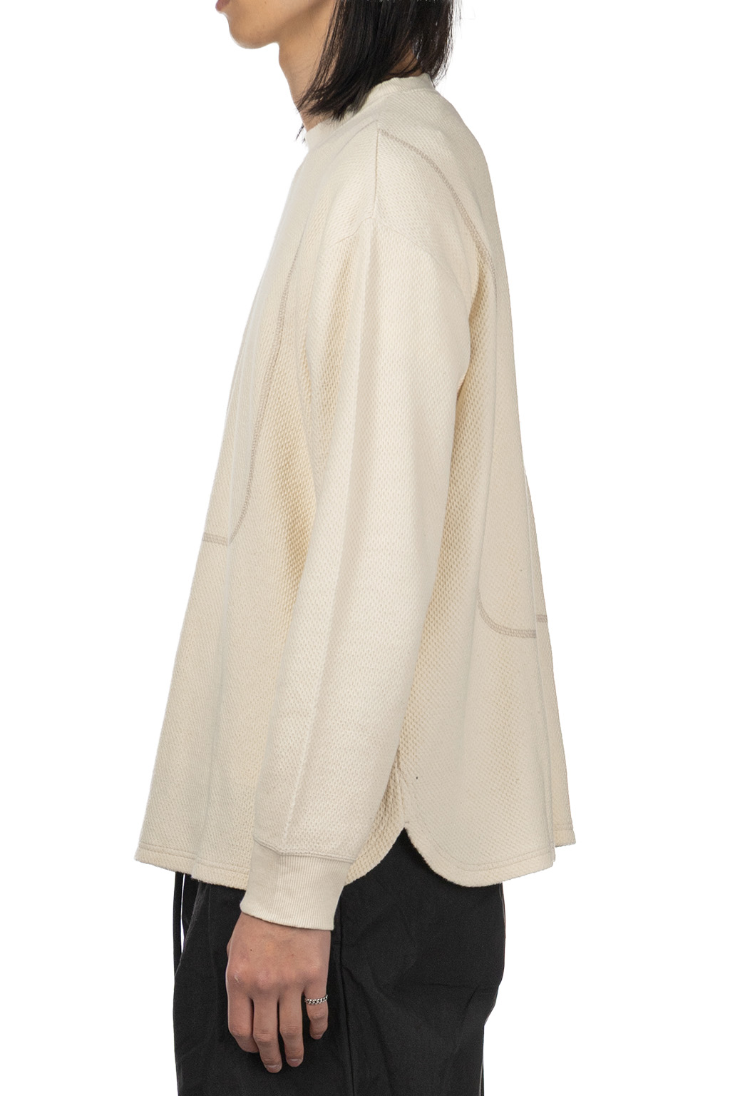 Tigre Brocante - Honeycomb Waffle 3 Seam LS Pullover - Natural