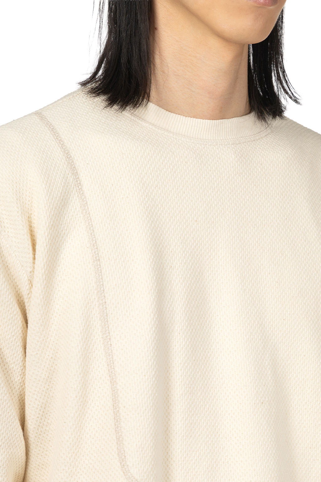 Tigre Brocante - Honeycomb Waffle 3 Seam LS Pullover - Natural