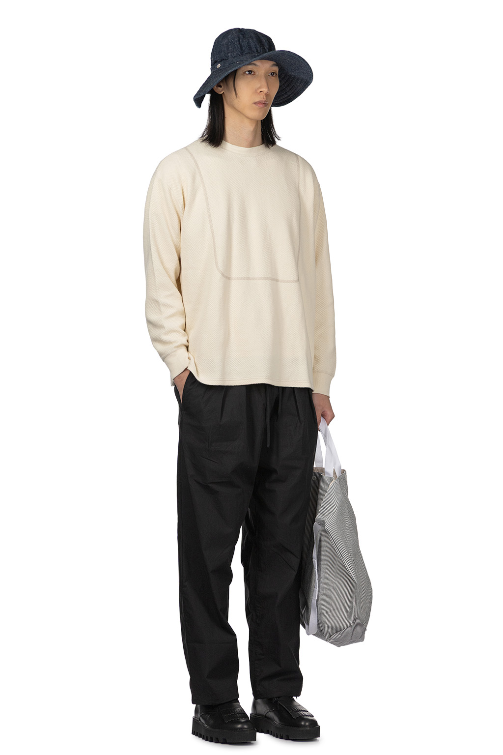 Tigre Brocante - Honeycomb Waffle 3 Seam LS Pullover - Natural