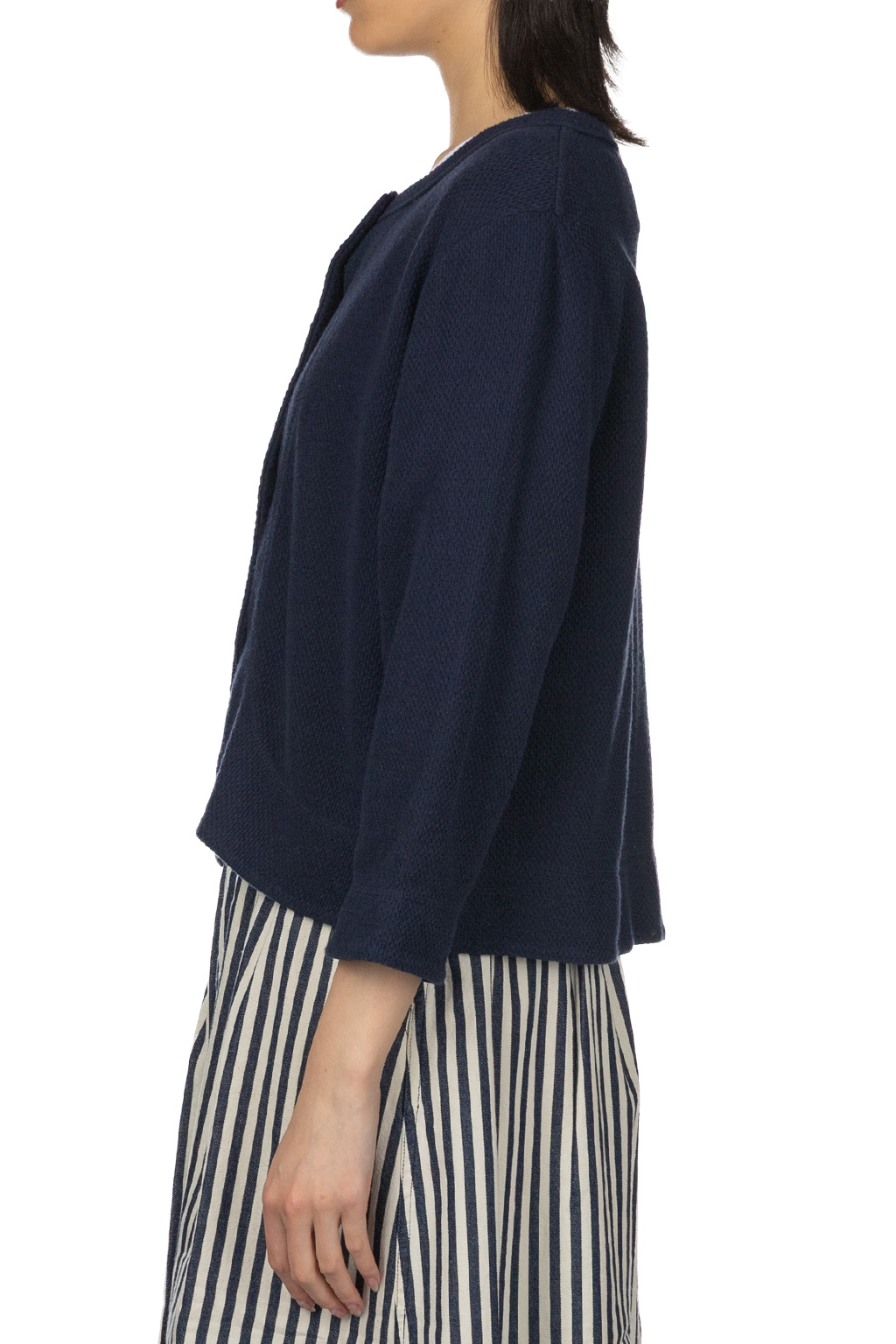 Tigre Brocante - Honeycomb Waffle Komodo Bolero Cardigan - Navy