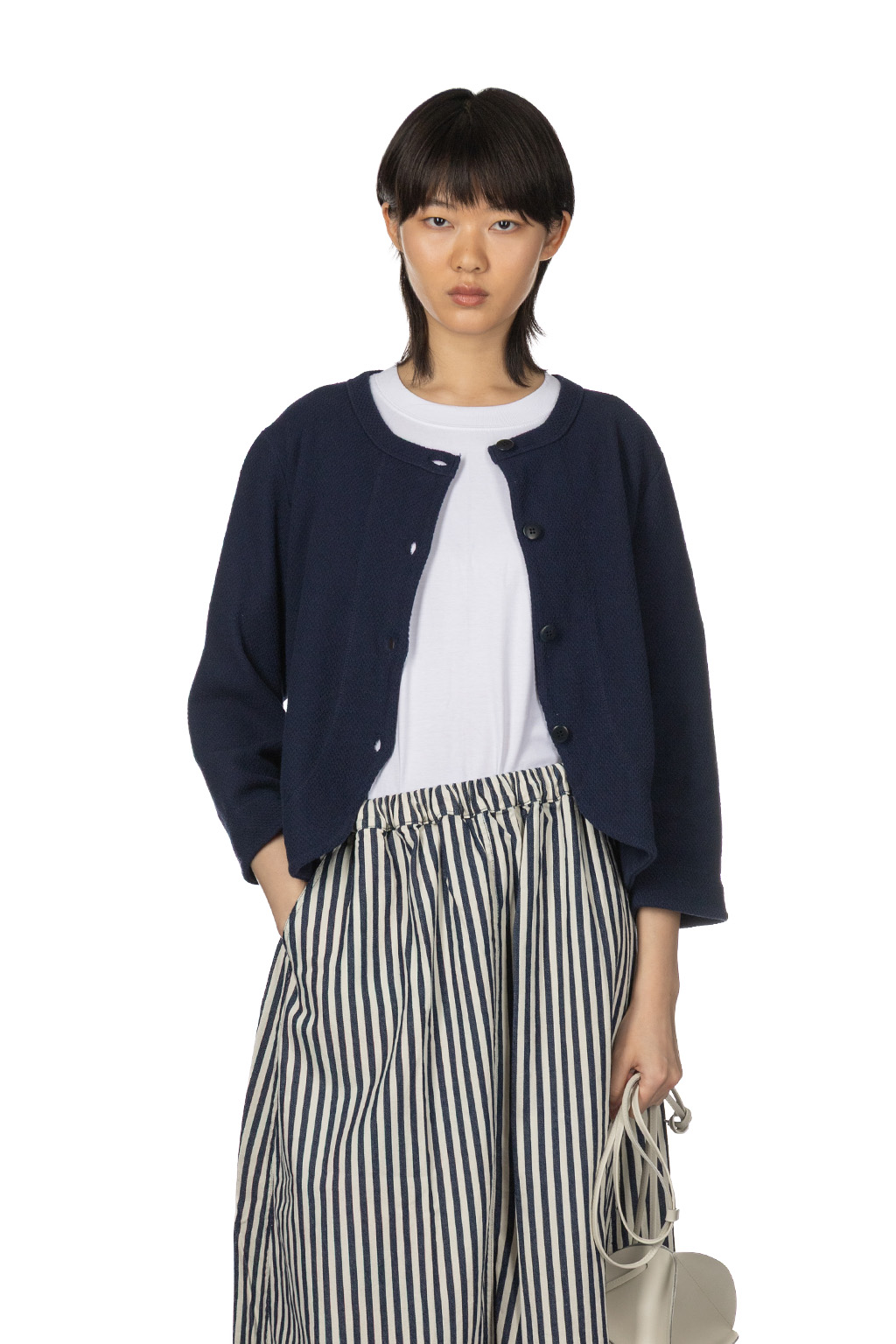 Tigre Brocante - Honeycomb Waffle Komodo Bolero Cardigan - Navy