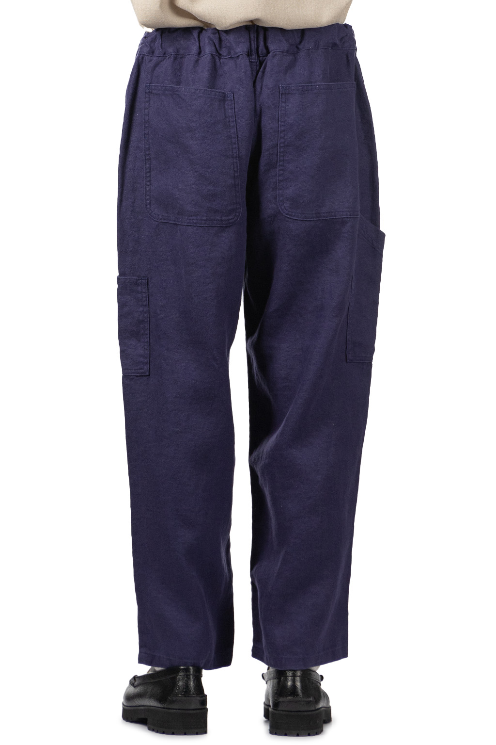 Tigre Brocante - Linen Oxford Bosun Open Pants - Navy