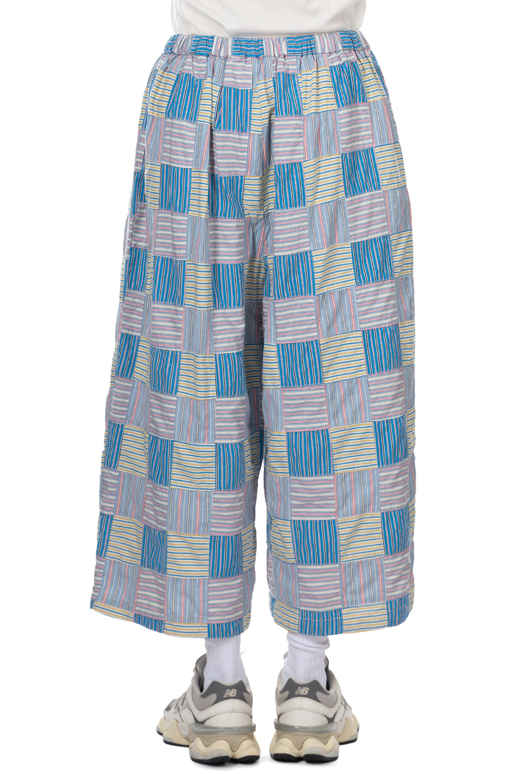 Tigre Brocante - Striped Patch Gathered Wide Pants