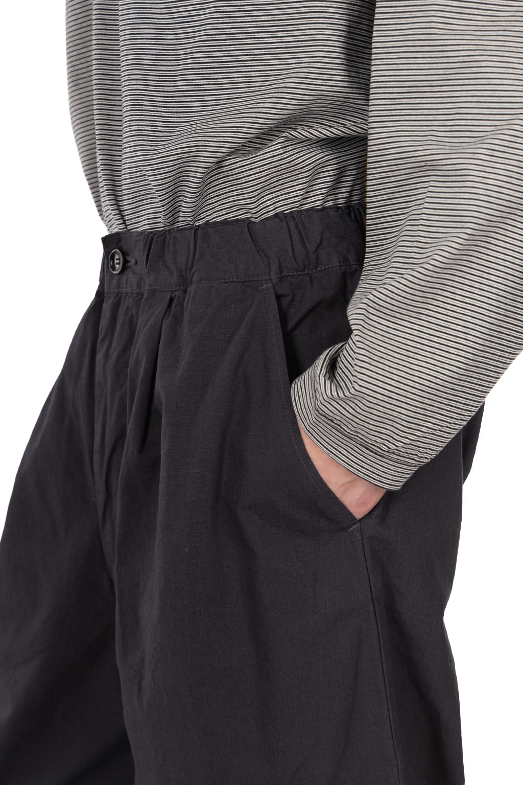 Tigre Brocante - Zimbabwe Samurai Cropped Pants-Charcoal