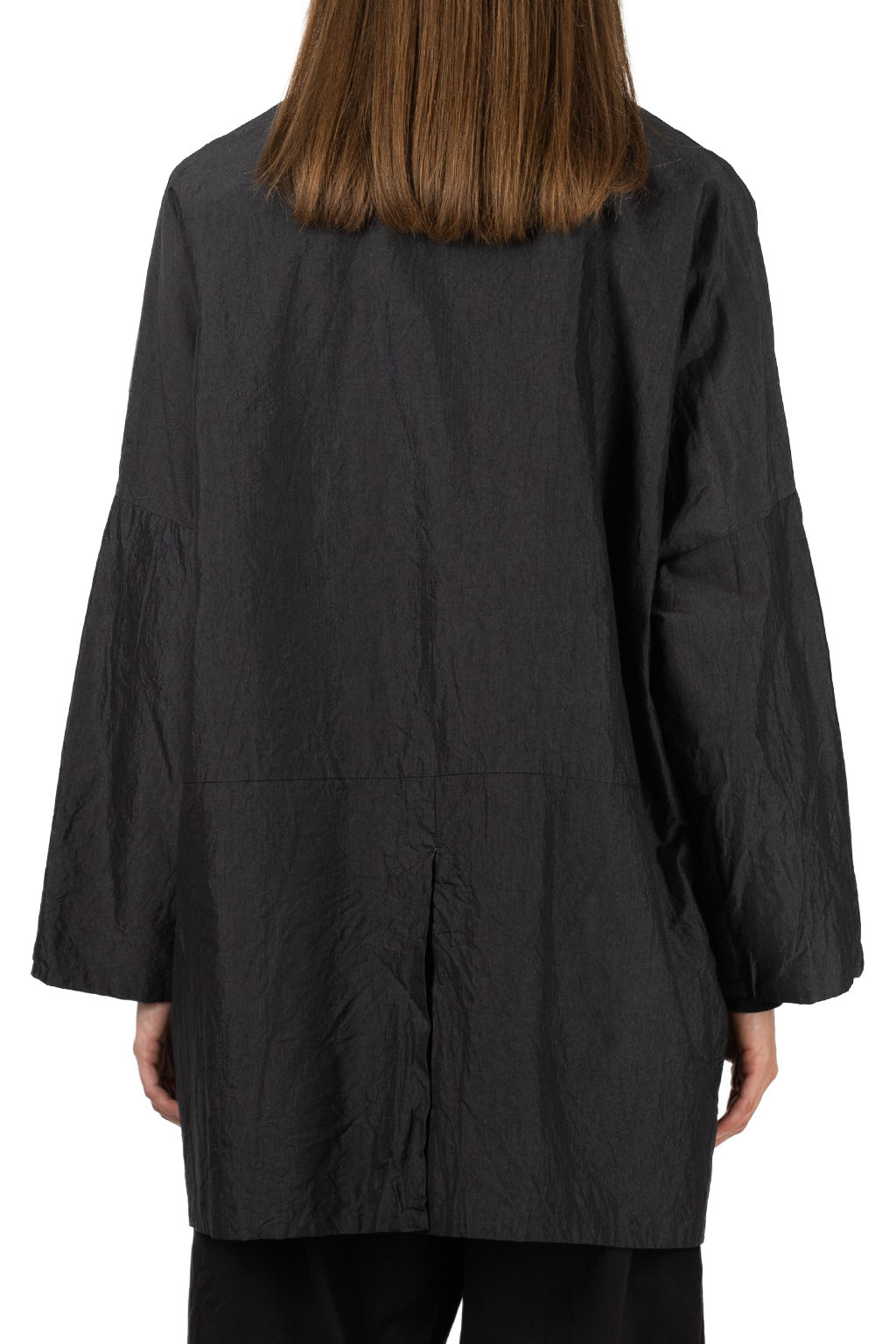 Veritecoeur - Box Half Coat - Black x Black Check