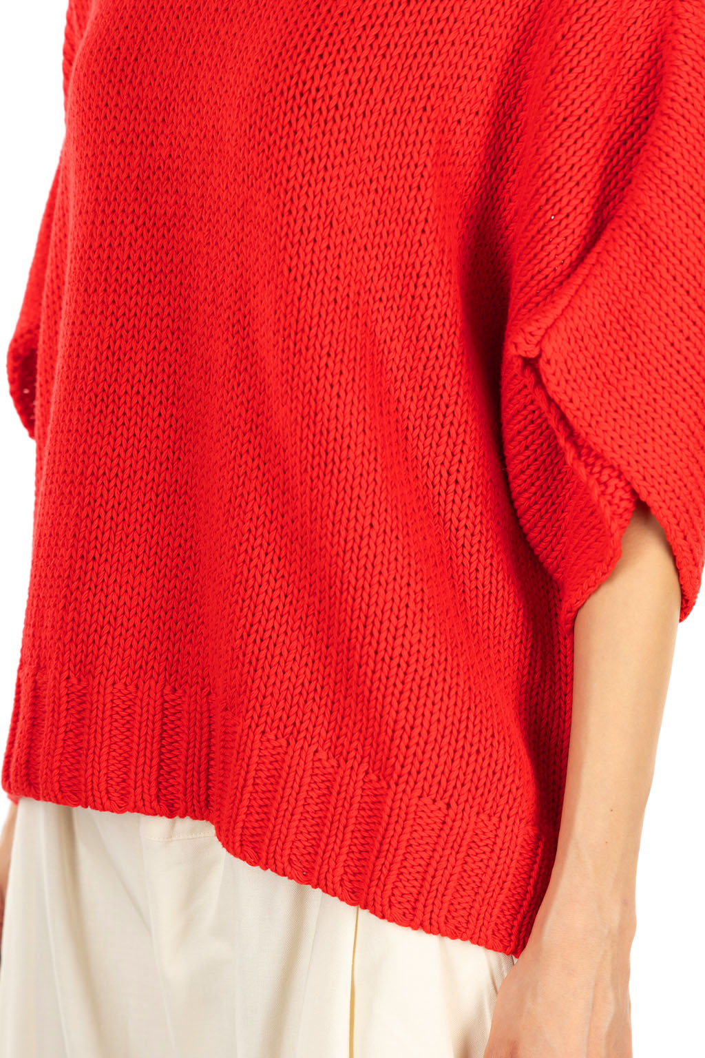 Veritecoeur - Dolman Pullover Knit - Red