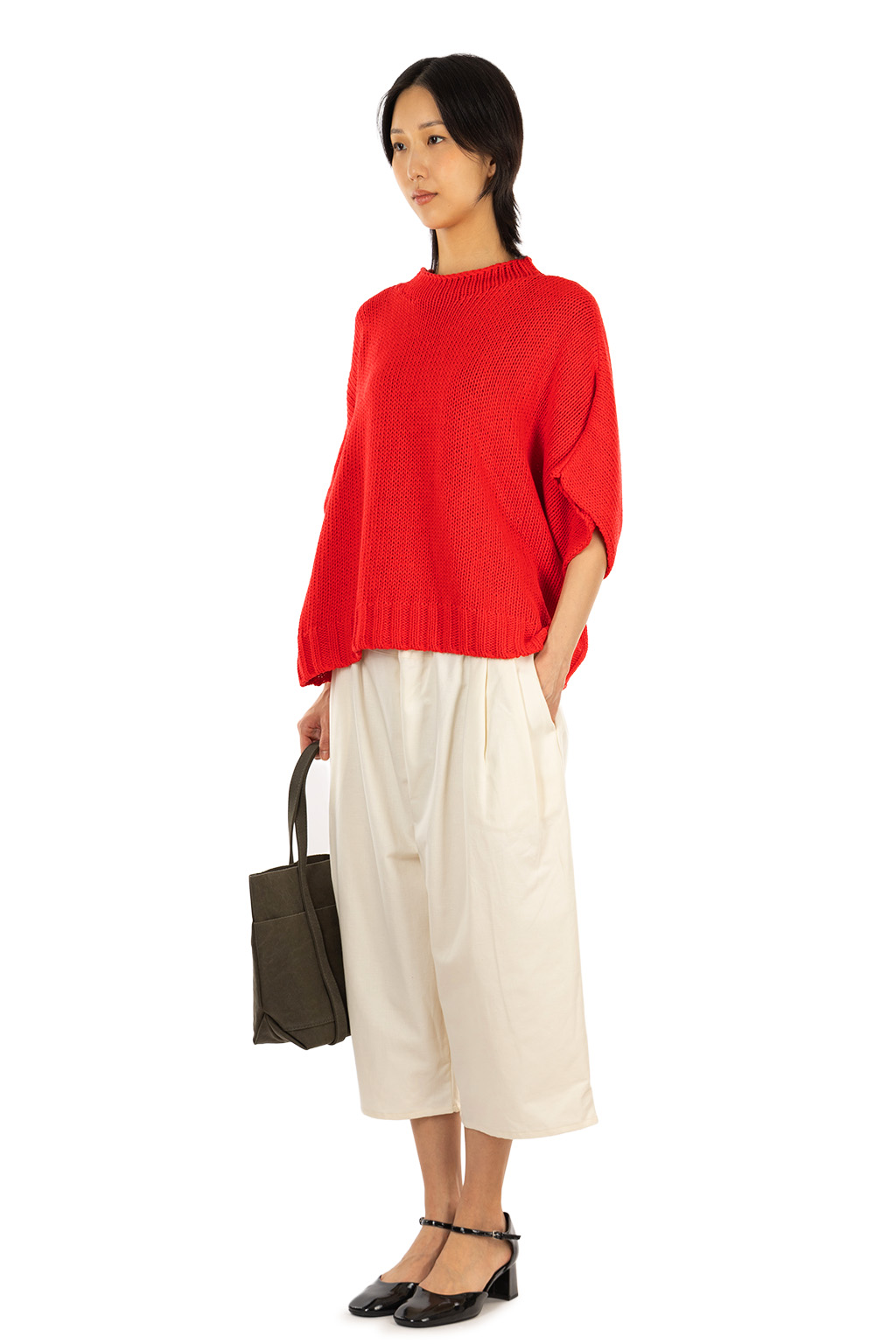 Veritecoeur - Dolman Pullover Knit - Red