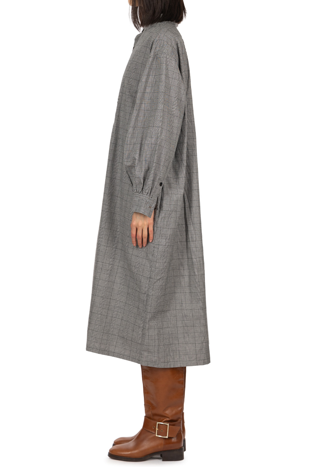 Veritecoeur - Front Yoke Dress - Grey Check