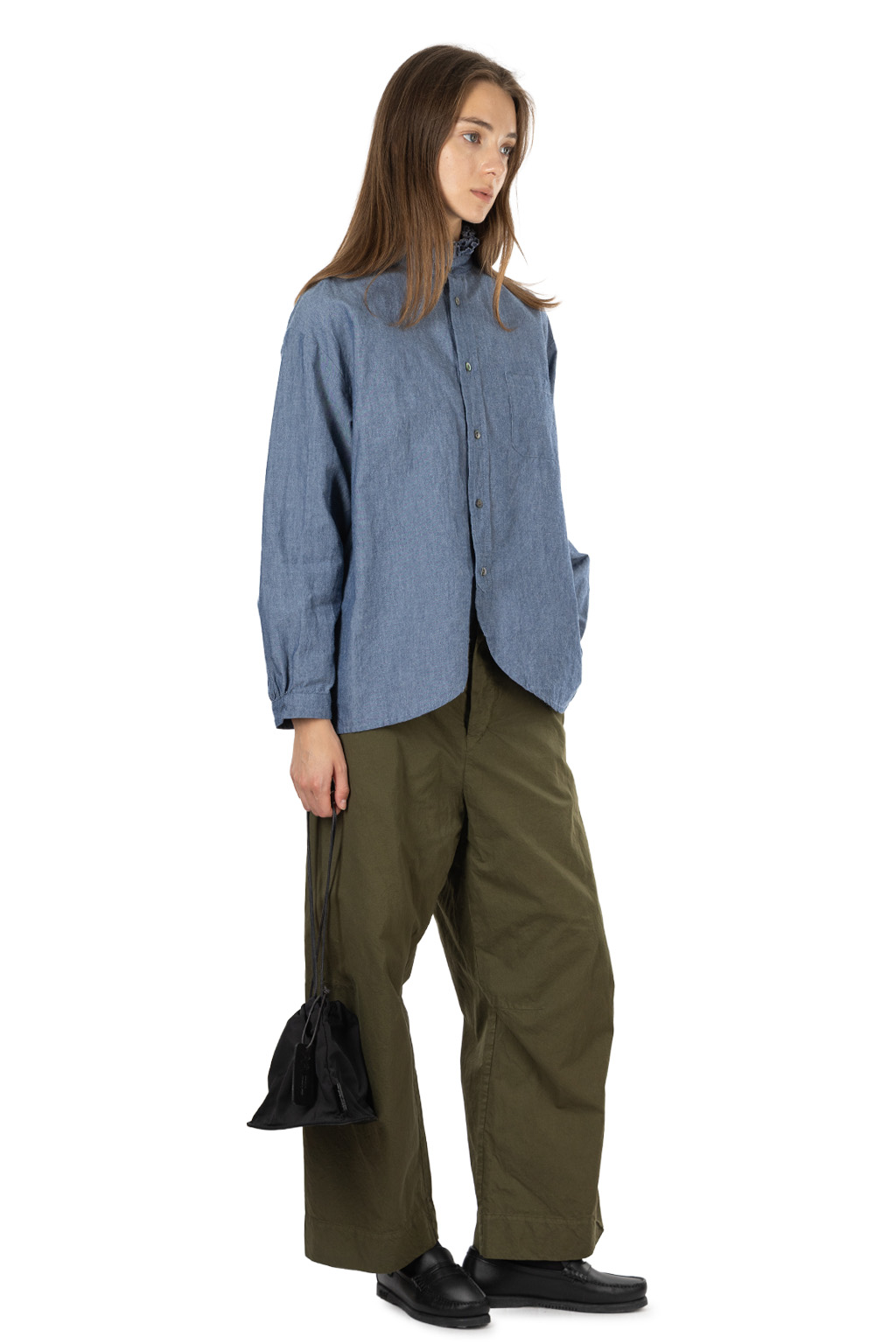 Veritecoeur - Gathered Frill Shirt - Dungaree