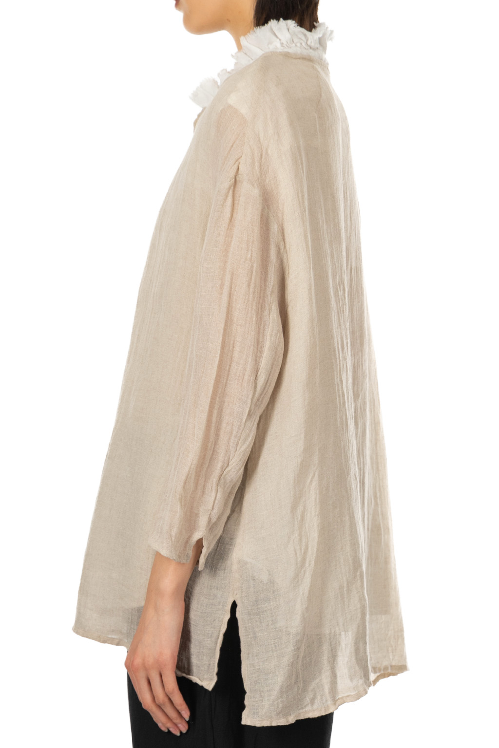 Veritecoeur - Linen 3-Button Pullover - Kinari