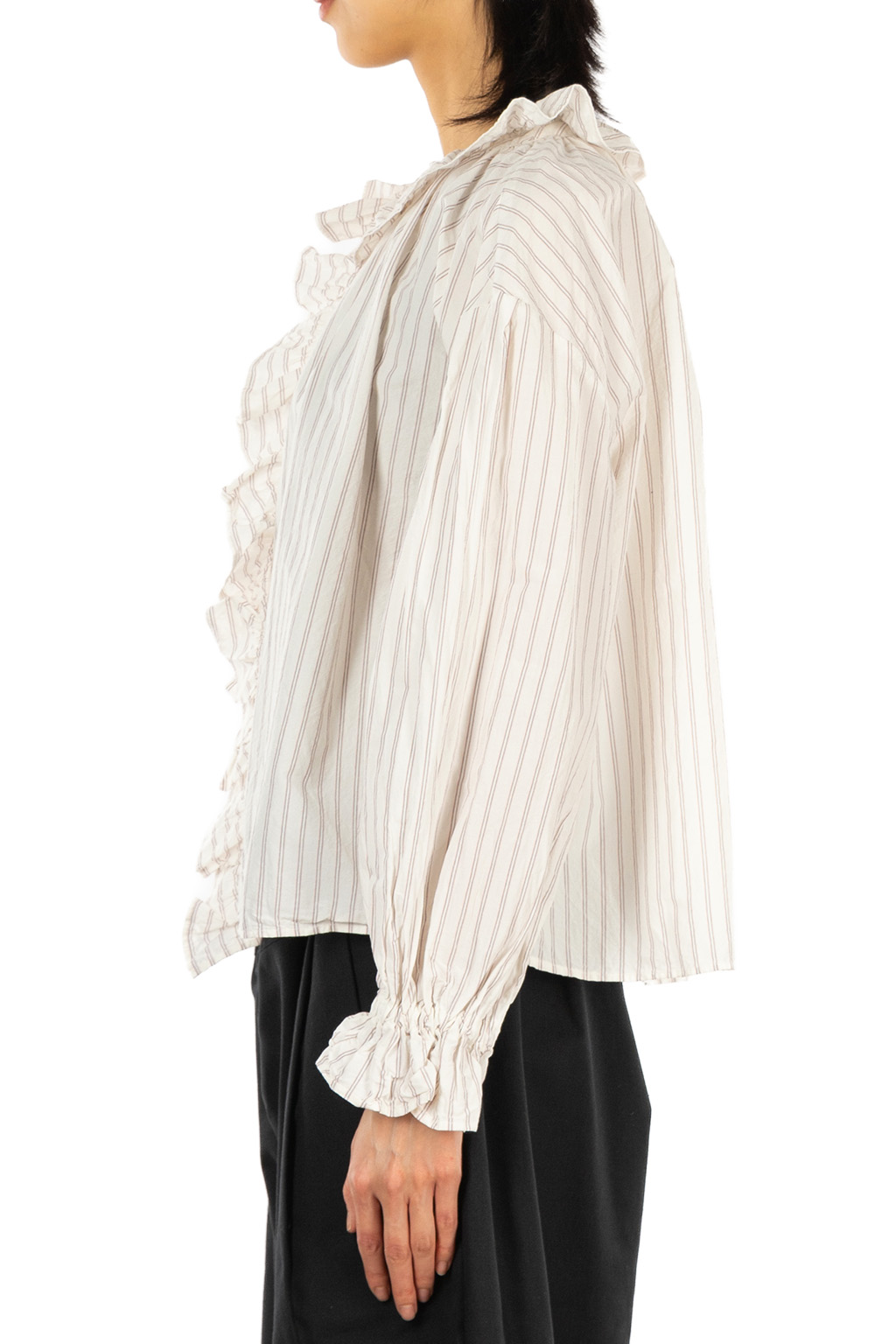Veritecoeur - Striped Frill Blouse