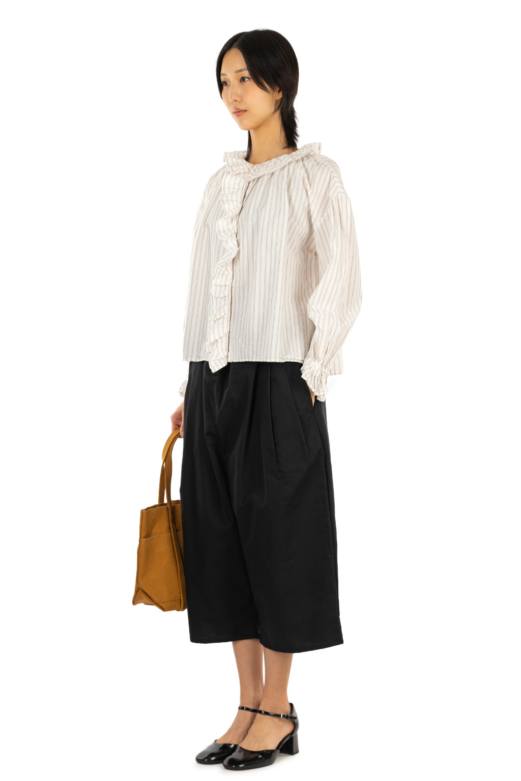 Veritecoeur - Striped Frill Blouse