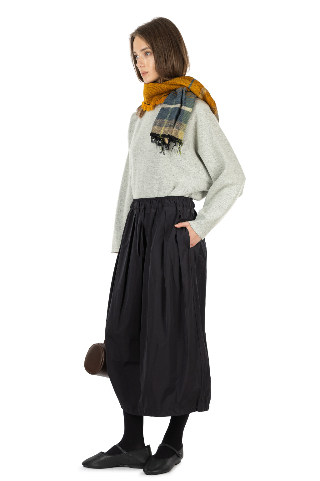 Veritecoeur - Taffeta Coccon Skirt - Black