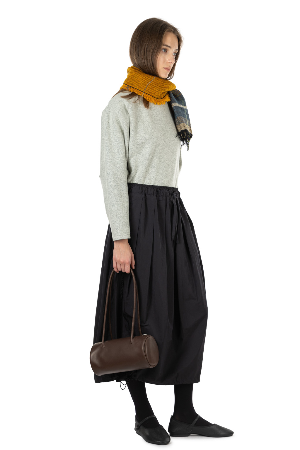 Veritecoeur - Taffeta Coccon Skirt - Black