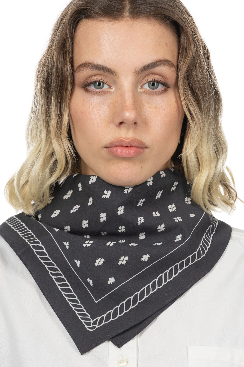 VISVIM - Bandana CSI Chambray - Black