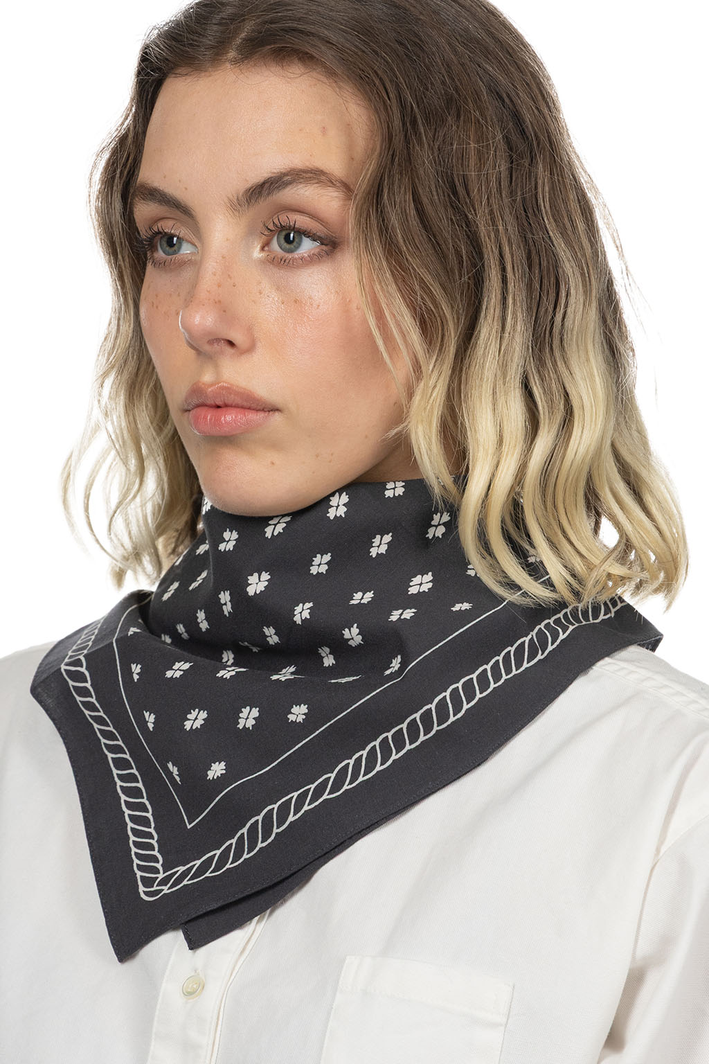 VISVIM - Bandana CSI Chambray - Black