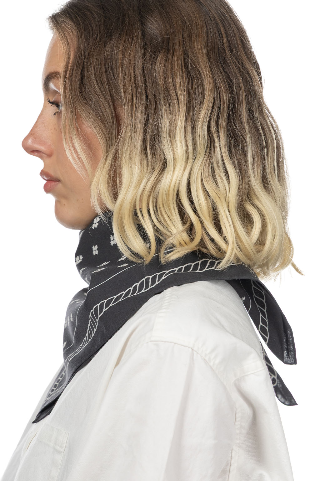 VISVIM - Bandana CSI Chambray - Black
