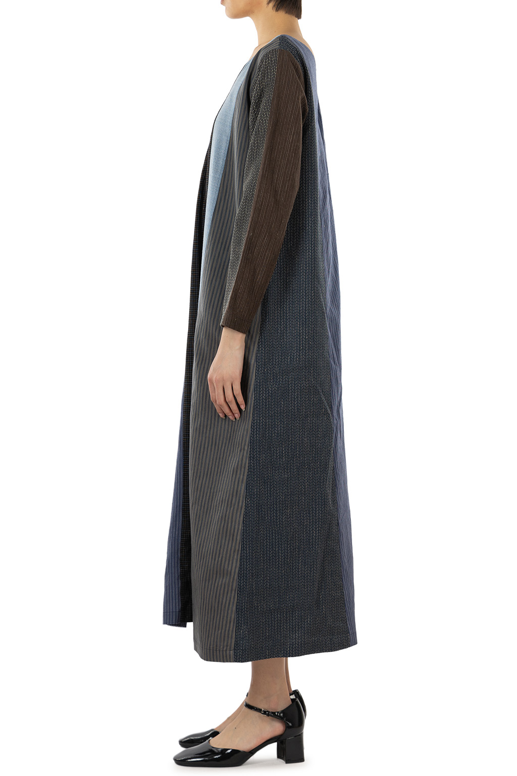 VISVIM - V-Neck Long Dress Santome P.W. W - Navy
