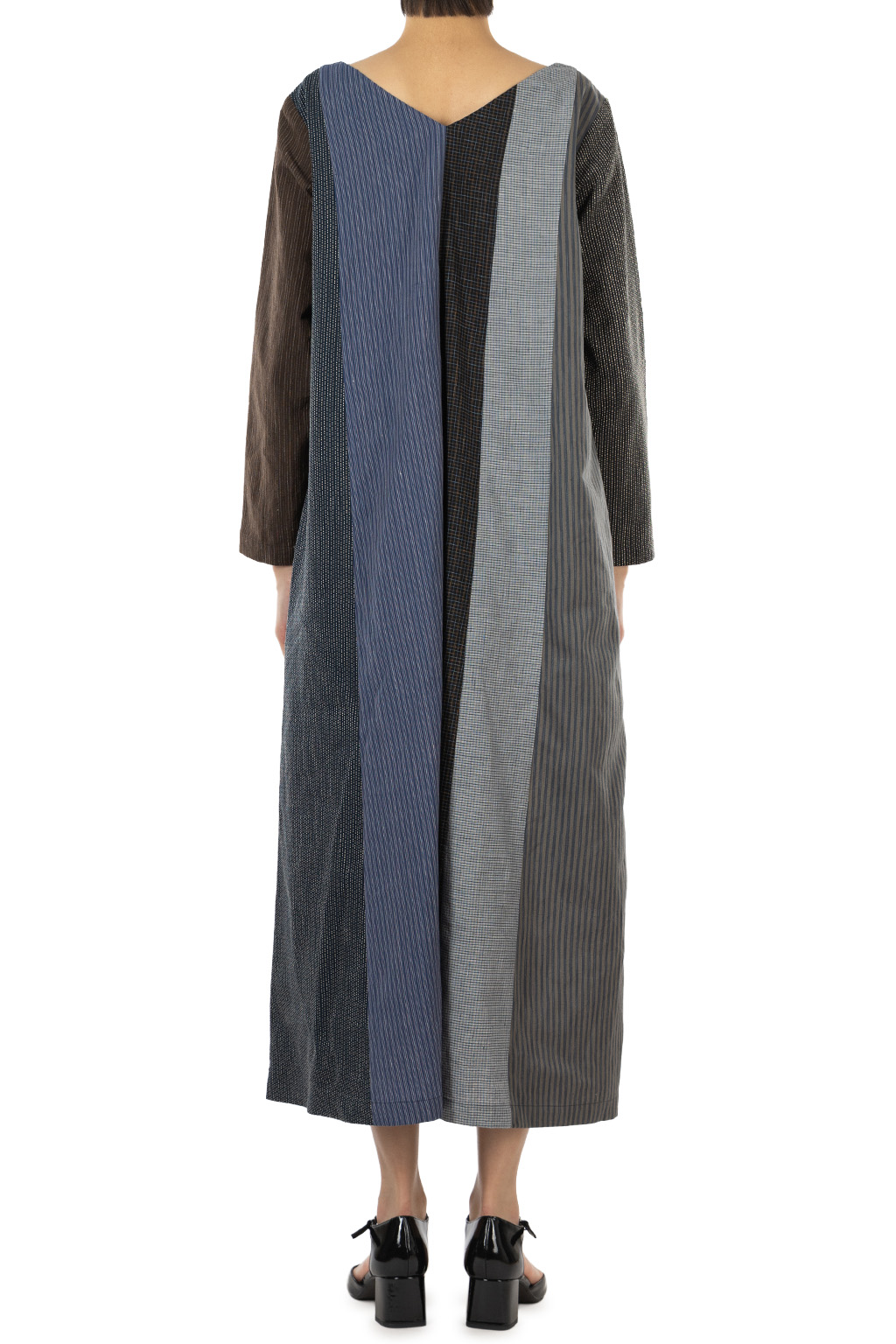 VISVIM - V-Neck Long Dress Santome P.W. W - Navy