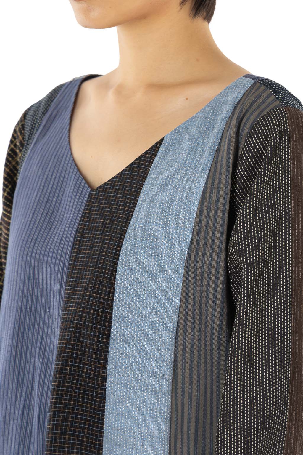VISVIM - V-Neck Long Dress Santome P.W. W - Navy
