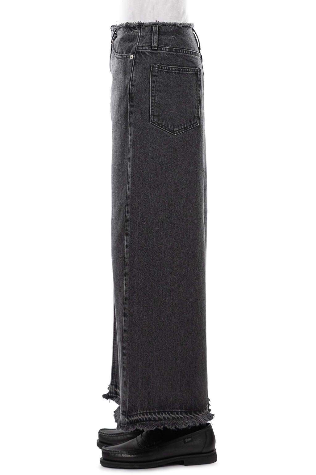 YLEVE - 13.5oz Denim Skirt - Charcoal
