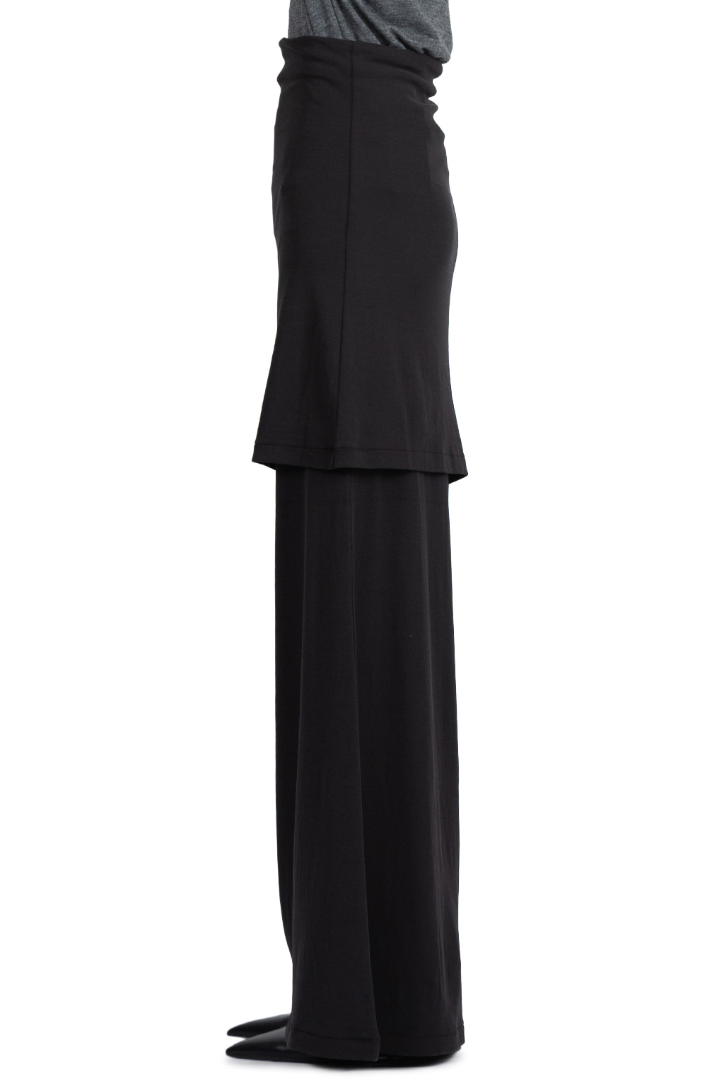 YLEVE - 80/2 High-Twisted Gauze Bare Jersey One Piece - Black