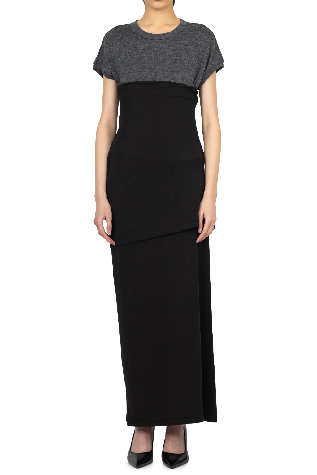 YLEVE - 80/2 High-Twisted Gauze Bare Jersey One Piece - Black