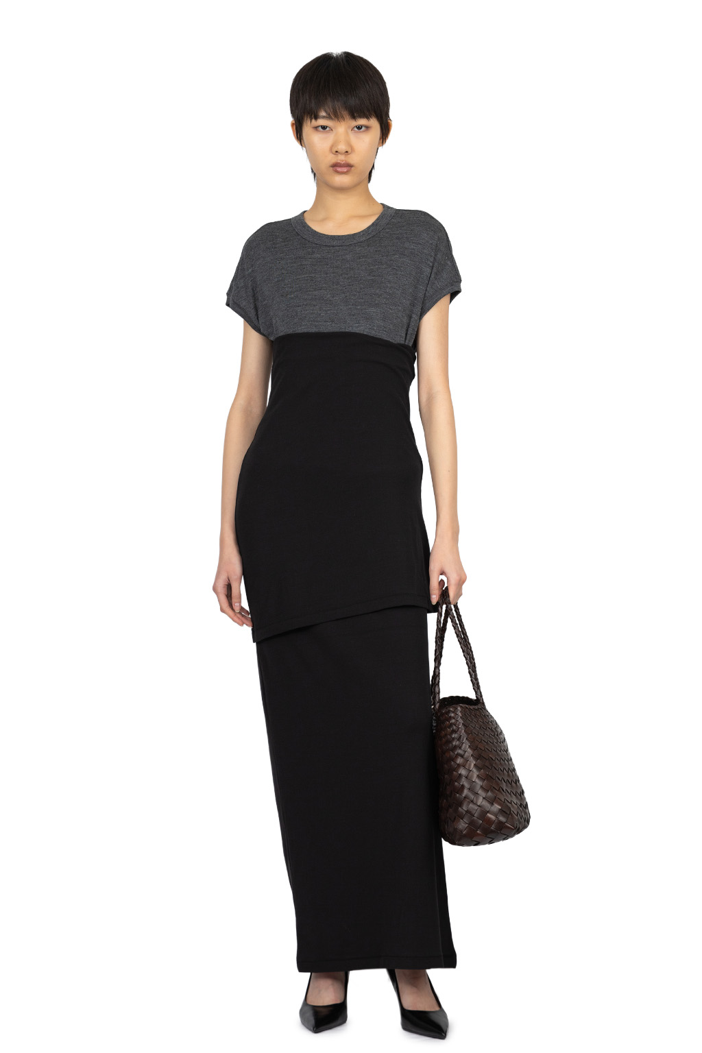 YLEVE - 80/2 High-Twisted Gauze Bare Jersey One Piece - Black